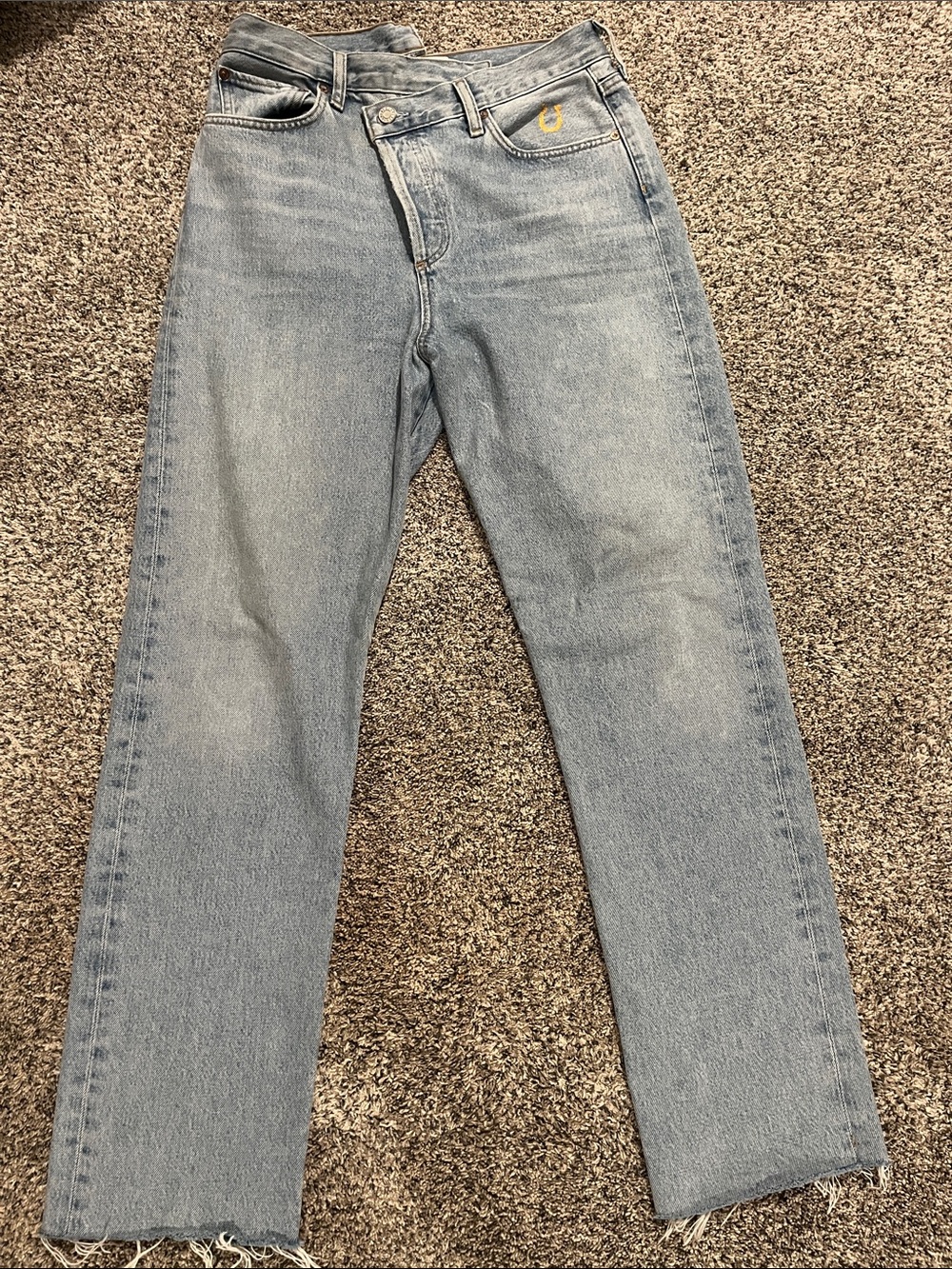 Agolde Light Blue Straight Leg Jeans